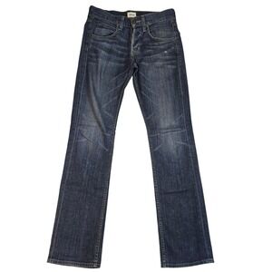 Hudson Byron Five Pocket Straight Leg Jeans‎ Men Dark Wash button fly Size 29